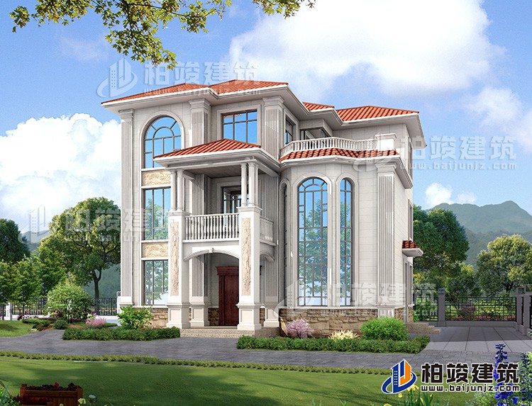 農(nóng)村住宅設(shè)計圖，長沙楊老板建大別墅，周圍的房子一對比都要羨慕。