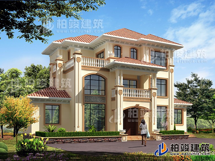 郴州小賣部老板自建別墅設(shè)計圖紙及效果圖大全，全村的豪華別墅。