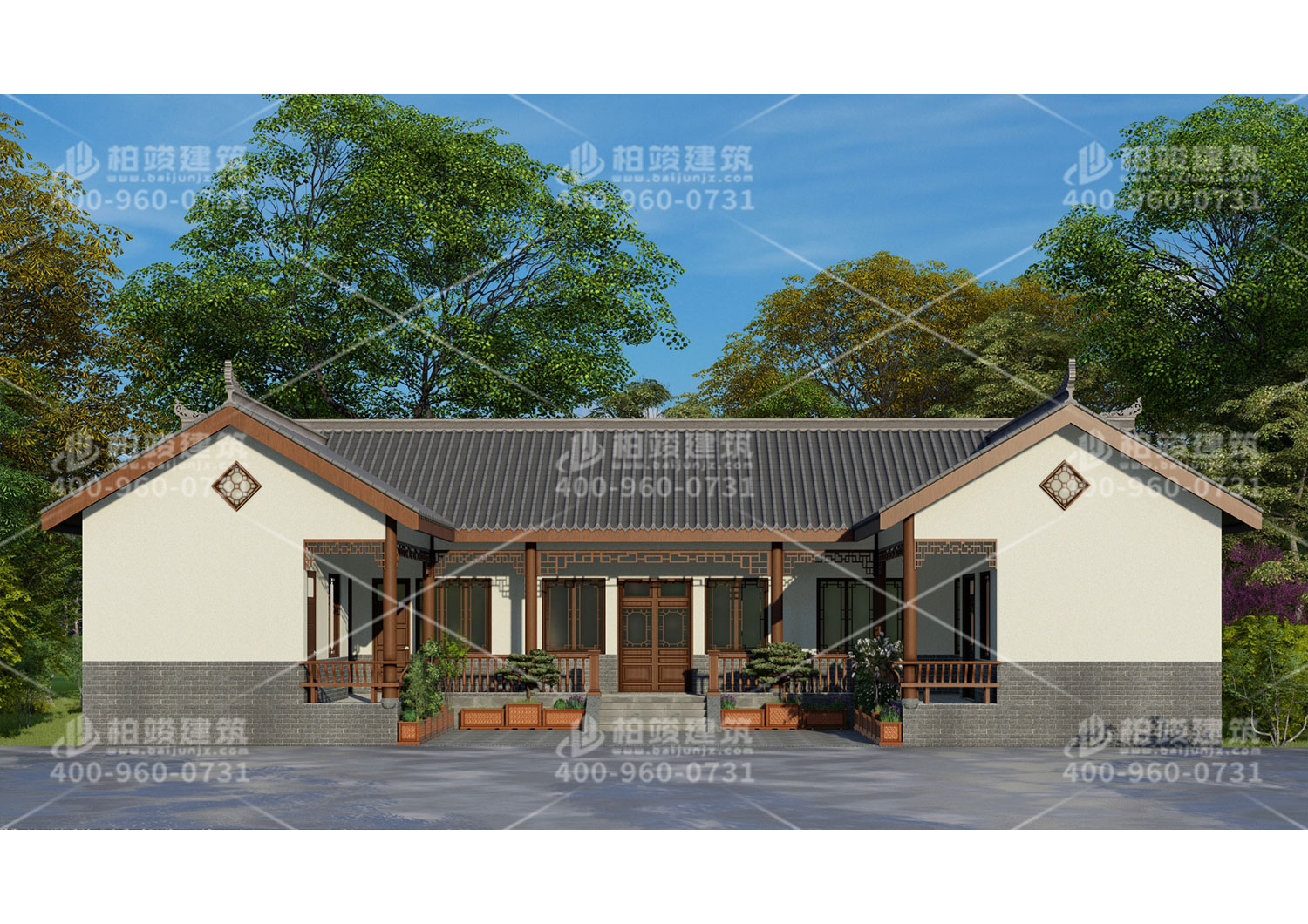 四合院自建房效果圖，經(jīng)濟實惠戶型方便。