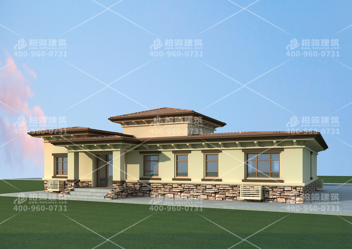 農村三層自建別墅設計圖紙，小康的生活水平。