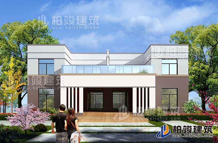二層簡潔現(xiàn)代雙拼農村自建別墅設計圖 施工圖紙全套BZ249-現(xiàn)代風格