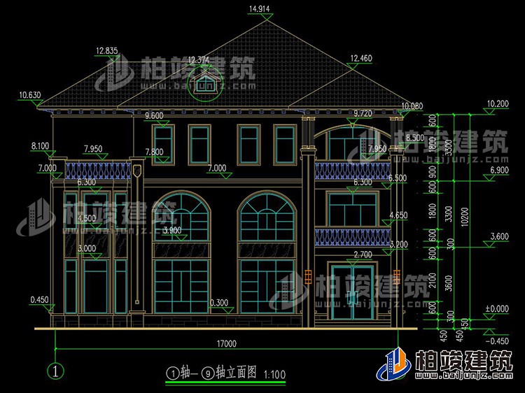 2019新農(nóng)村歐式別墅設(shè)計(jì)圖，三層自建房大氣漂亮別墅BZ368-簡歐風(fēng)格