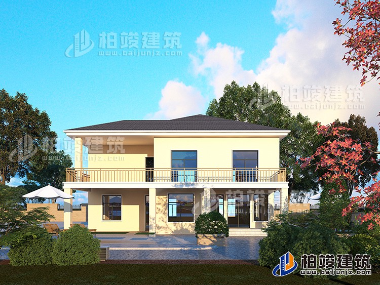 農(nóng)村二層自建房屋設(shè)計(jì)圖帶堂屋、車庫BZ292-現(xiàn)代風(fēng)格