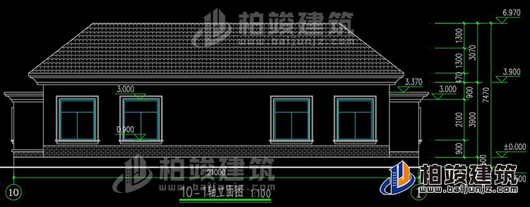 農(nóng)村蓋房設(shè)計(jì)大全一層房子的設(shè)計(jì)圖紙，帶漂亮的小院子BZ116-簡(jiǎn)歐風(fēng)格