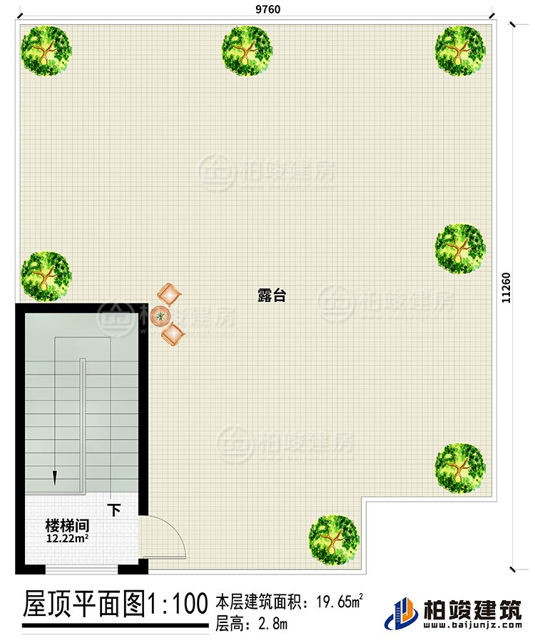 三層：樓梯間、露臺