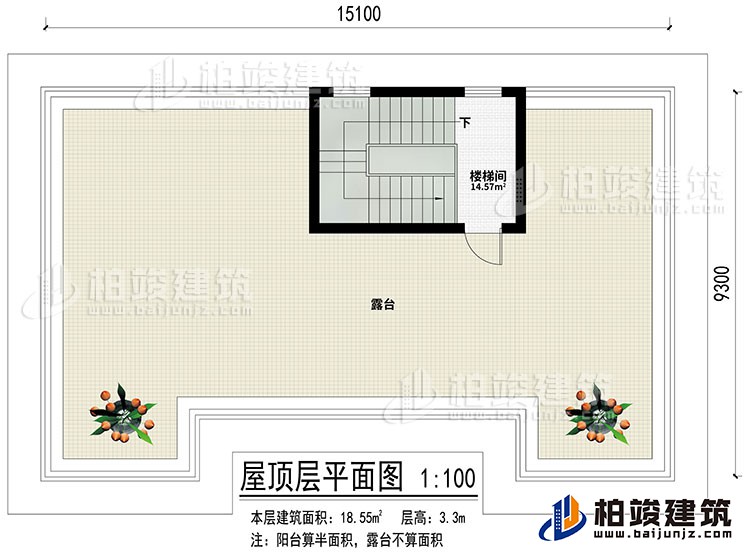 屋頂：樓梯間、露臺(tái)